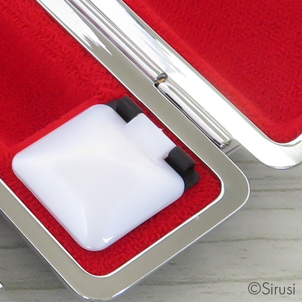 印鑑ケース / 白 銀花 | 印鑑をデザインするSirusi【公式】