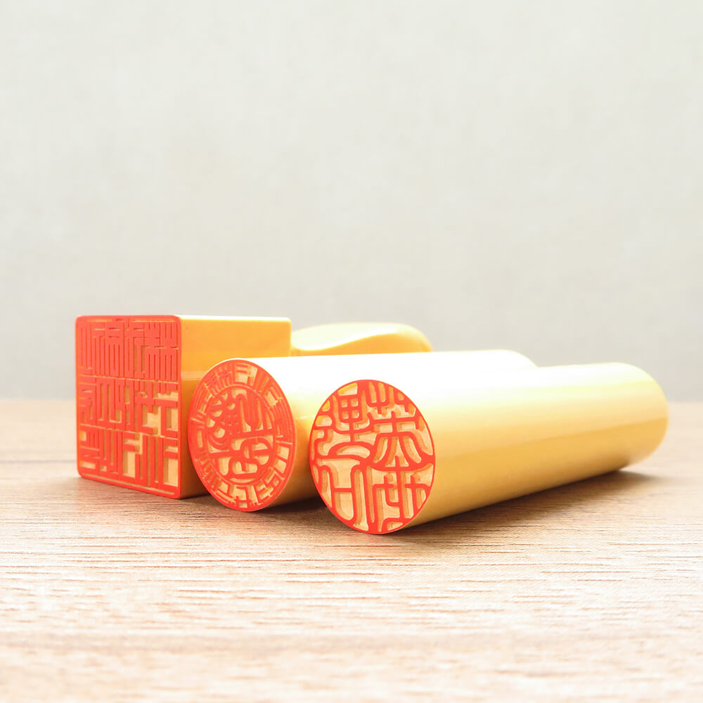 楽*閑様 印材 印石 彫刻 中国 ハンコ 3点（印材 篆刻 雅印 獅子