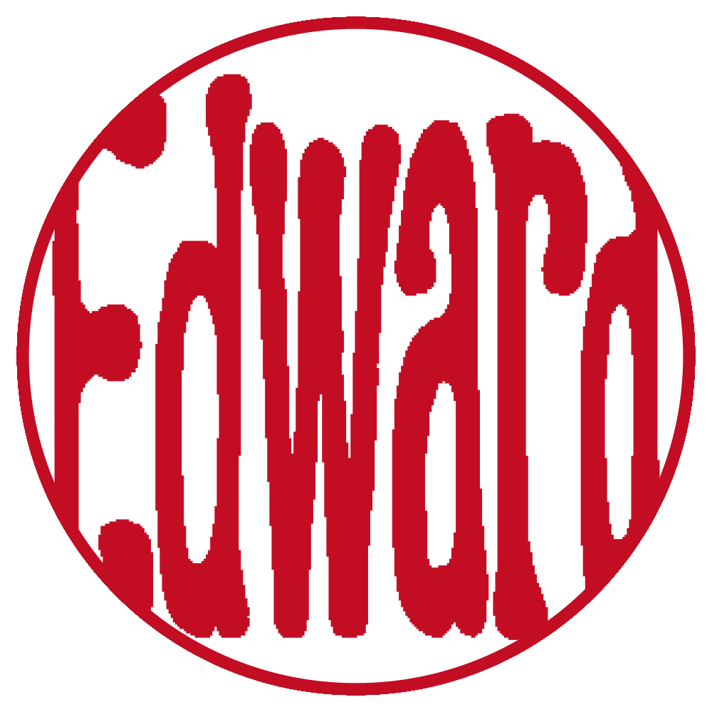 Edward個人印 左横書き 古印体