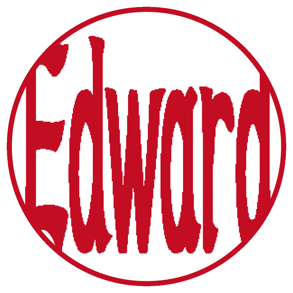 Edward個人印 左横書き 隷書体