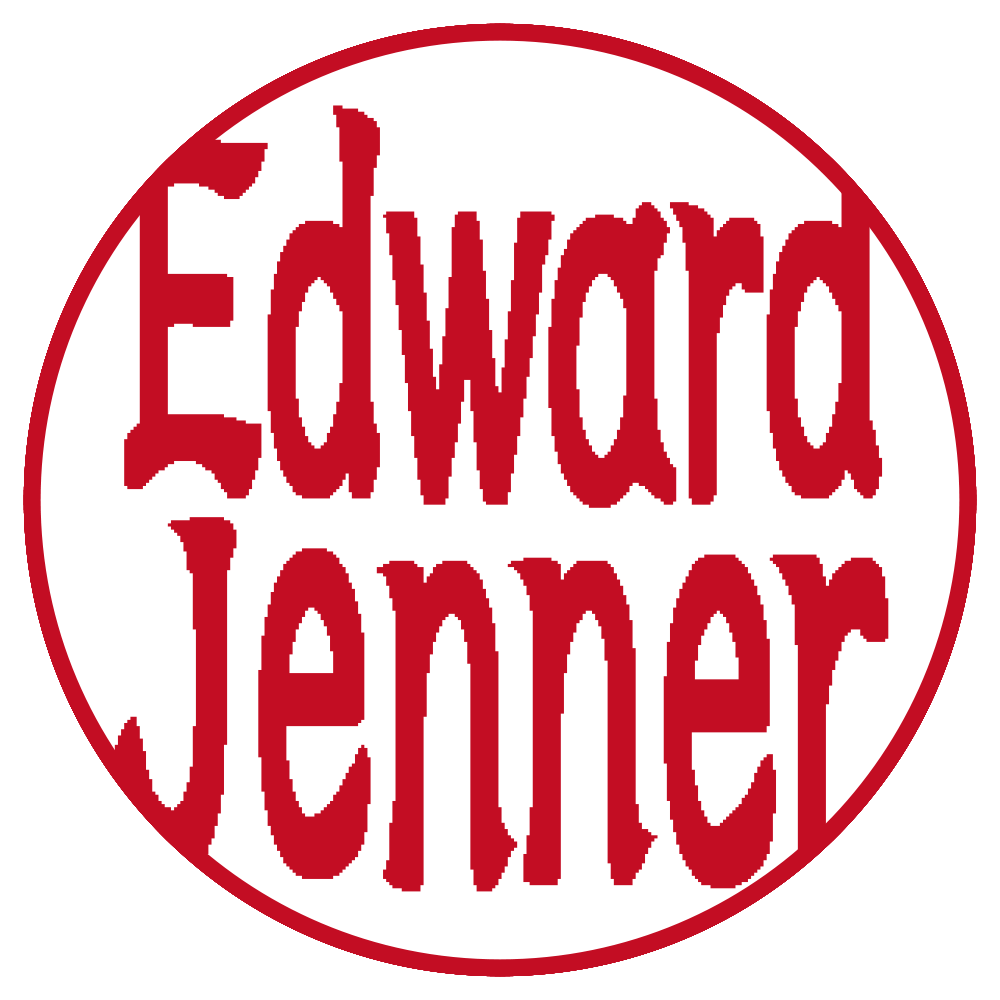Edward Jenner 個人印 左横書き 隷書体