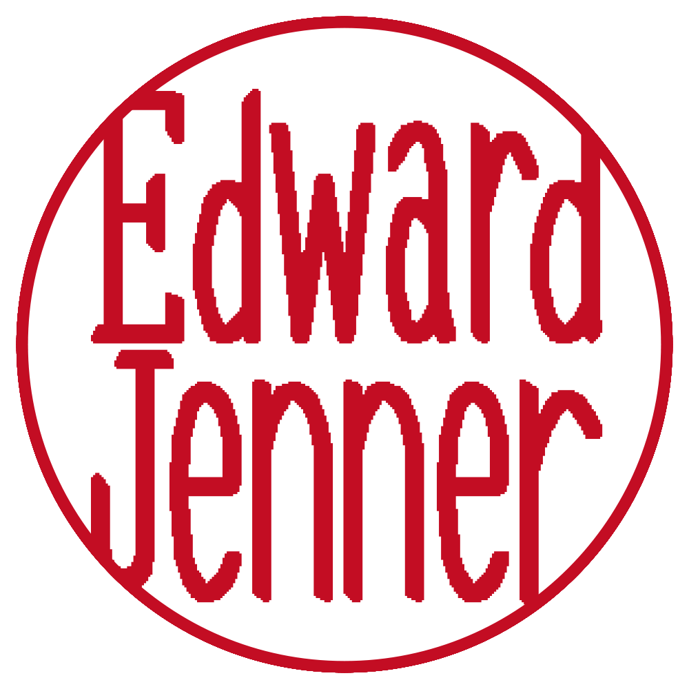 Edward Jenner 個人印 左横書き 流篆体