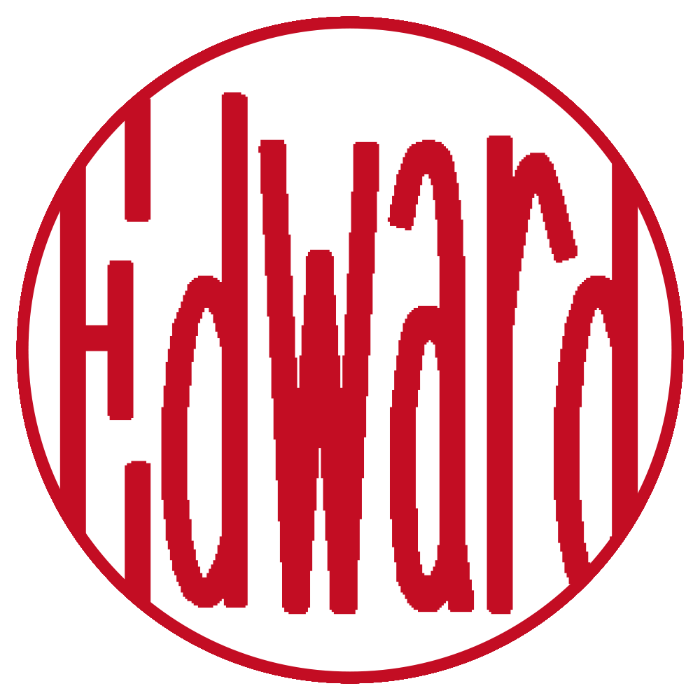 Edward個人印 左横書き 篆書体