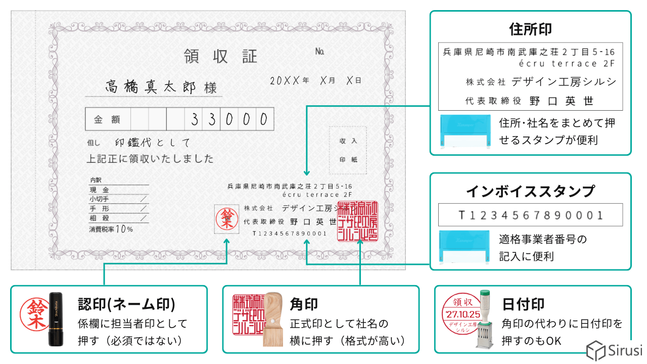 冊子タイプの領収書