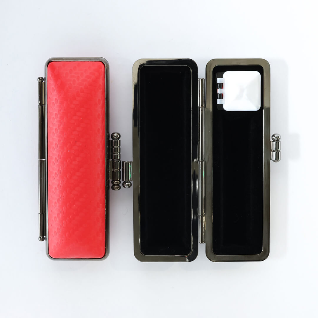 印鑑ケース カーマインレッド