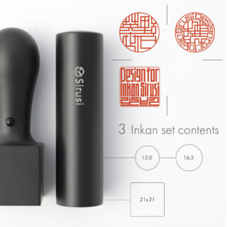 個人開業印鑑3本セット  マットブラックチタン