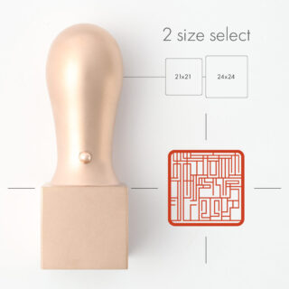 スター印グラフィー角印  ピンクゴールドチタン