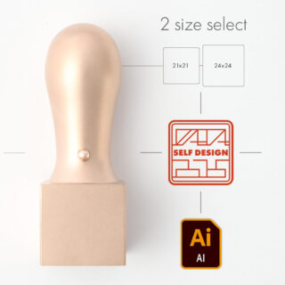 データ入稿印鑑 角印 ピンクゴールドチタン