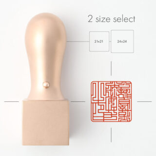 公認会計士専用職印 角印 ピンクゴールドチタン