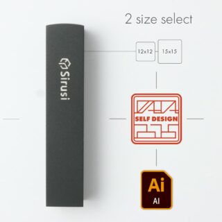 データ入稿印鑑 マットブラックチタン 角印 寸胴